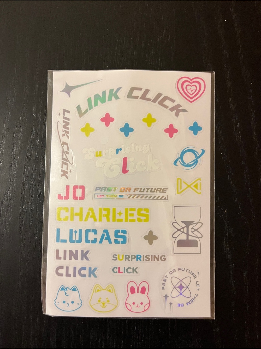 Link Click Anime Sticker Sheet Holographic Clear Decorative Stickers 4x6" New